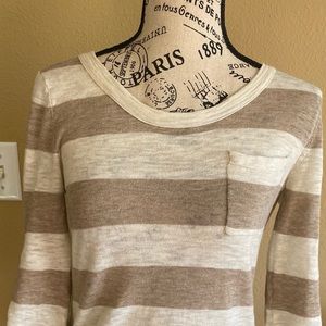 Women’s brown and cream striped top